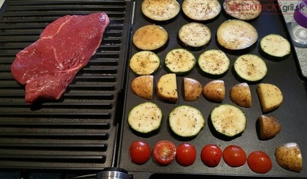 400g írsky Rumpsteak + cuketa, baklažán, zemiak